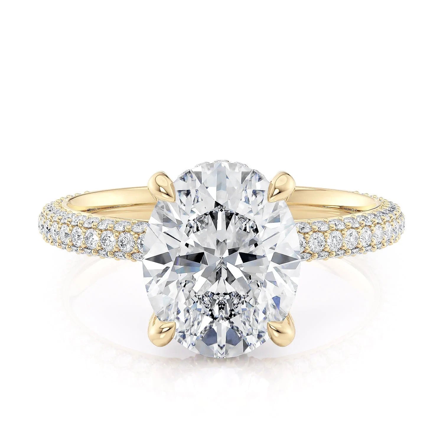 MICHAEL M Engagement Rings 18K Yellow Gold Crown R796-3 R796-3