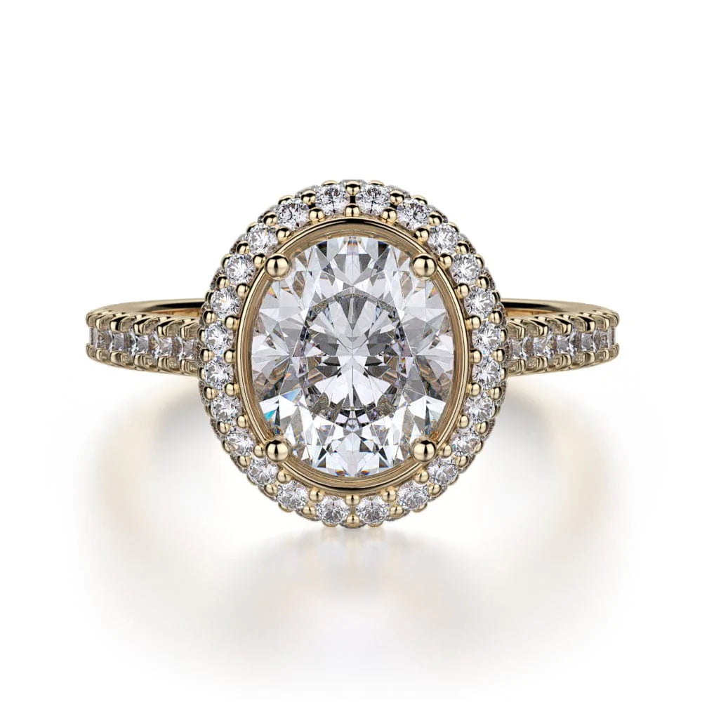 MICHAEL M Engagement Rings 18K Yellow Gold Defined R737-2OV R737-2OVYG