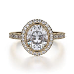 MICHAEL M Engagement Rings 18K Yellow Gold Defined R737-2OV R737-2OVYG