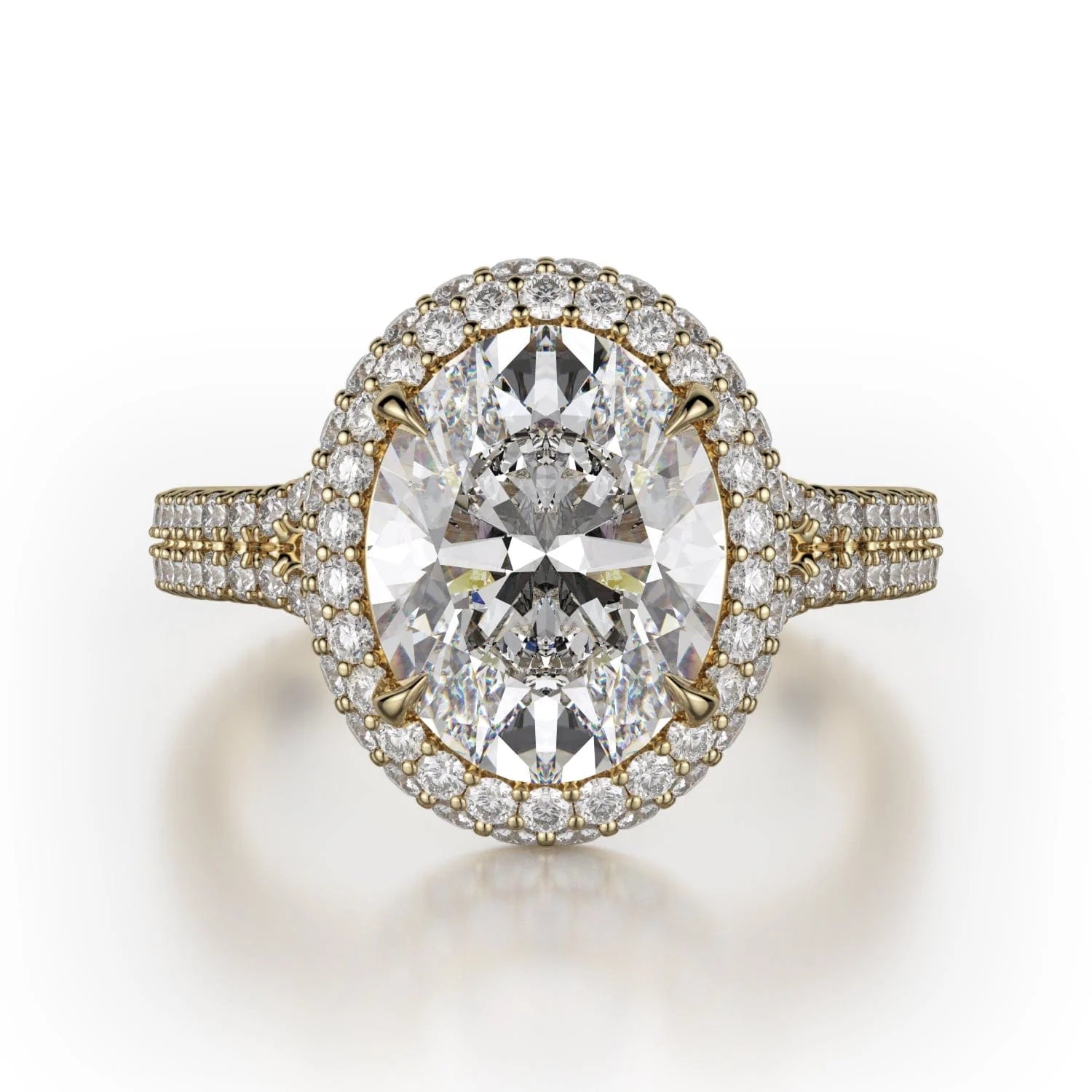 MICHAEL M Engagement Rings 18K Yellow Gold Defined R778-3 R778-3YG