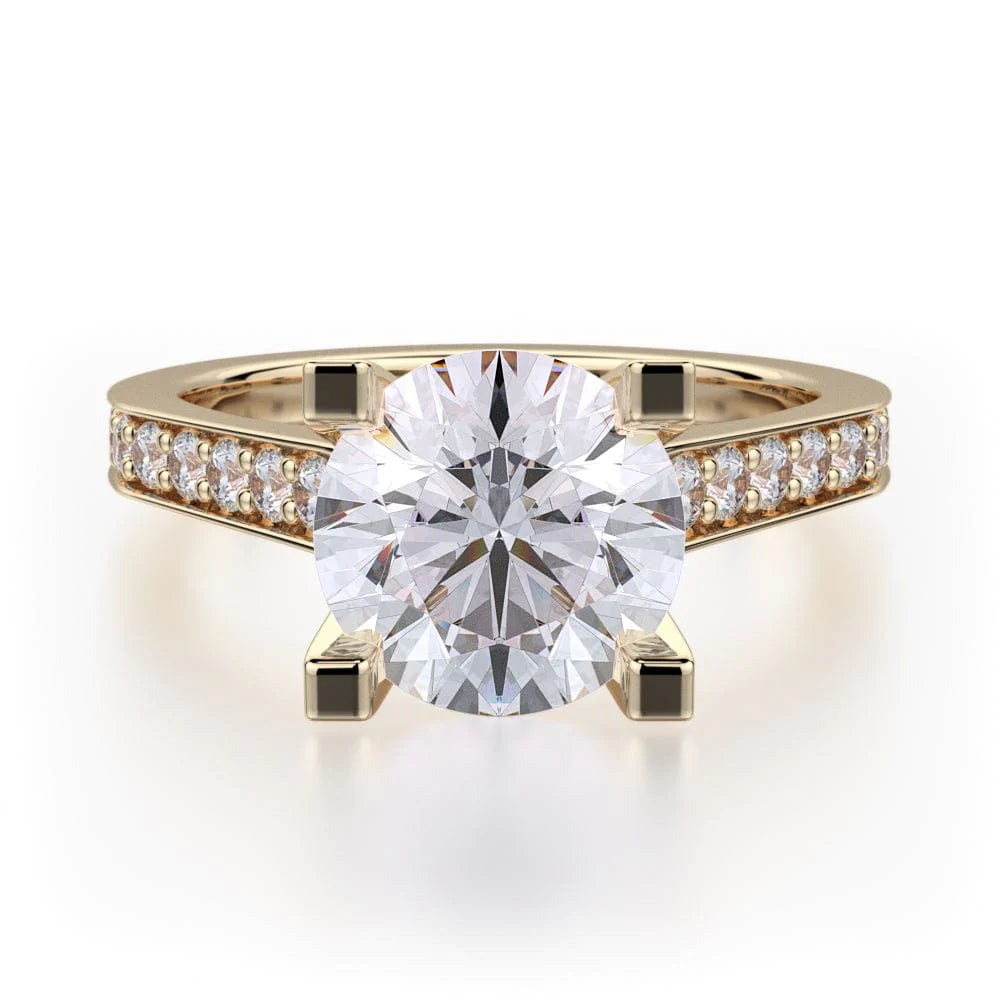 MICHAEL M Engagement Rings 18K Yellow Gold Love R697-2 R697-2YG