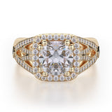 MICHAEL M Engagement Rings 18K Yellow Gold Princess R657-2 R657-2YG