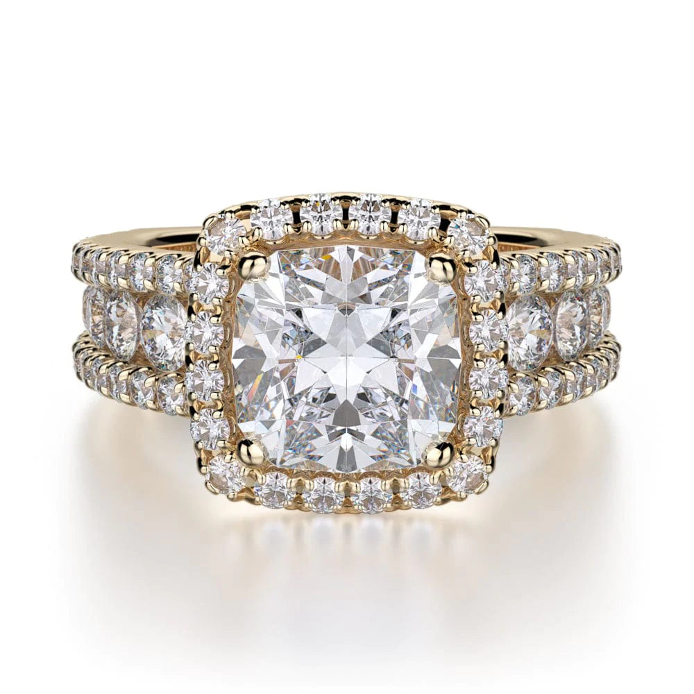 MICHAEL M Engagement Rings 18K Yellow Gold Princess R663-2 R663-2YG