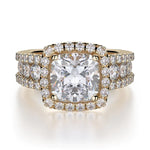 MICHAEL M Engagement Rings 18K Yellow Gold Princess R663-2 R663-2YG