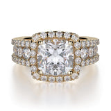 MICHAEL M Engagement Rings 18K Yellow Gold Princess R663-2 R663-2YG