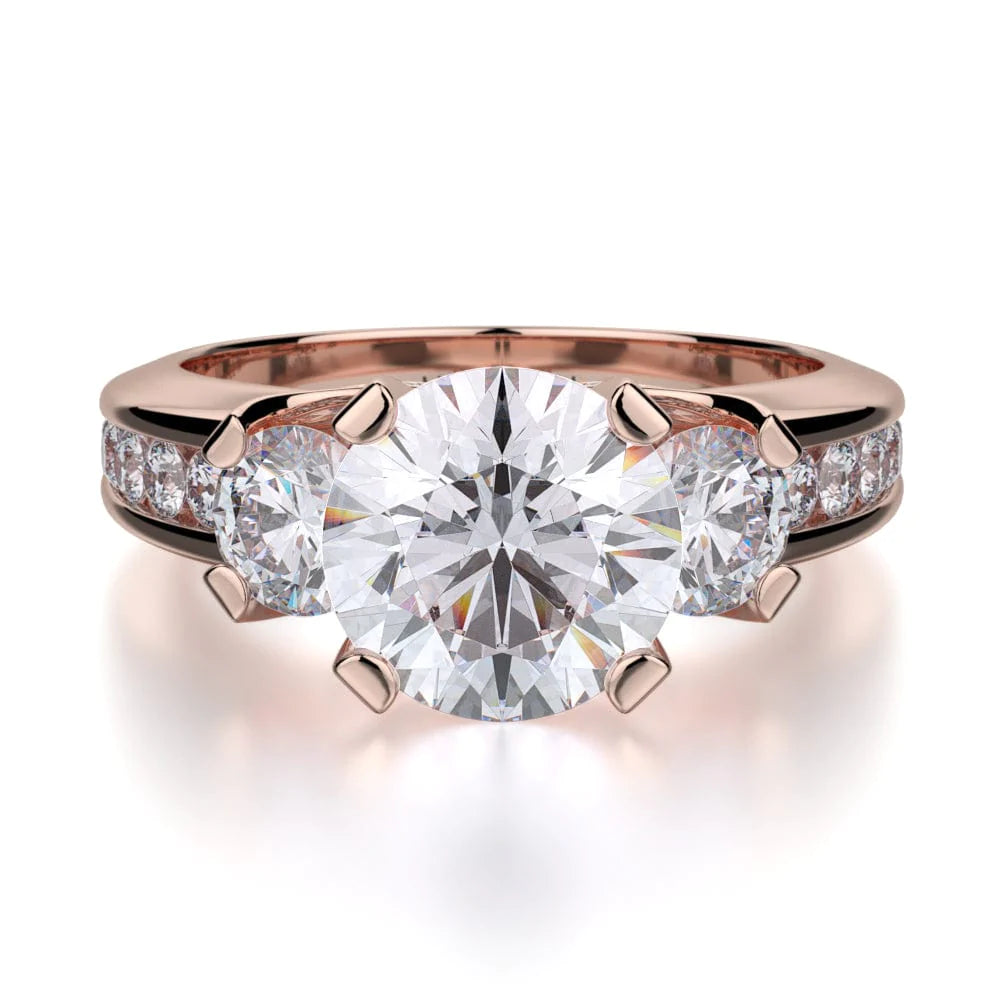 MICHAEL M Engagement Rings Rose Gold Trinity R429-2 R429-2RG