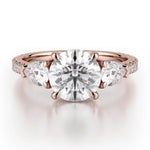 MICHAEL M Engagement Rings Rose Gold Trinity R758-2 R758-2RG