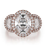 MICHAEL M Engagement Rings Rose Gold Trinity R776-4