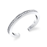 MICHAEL M Fashion Rings 14K White Gold / 4 Enso Classic Diamond Band B309-WG4