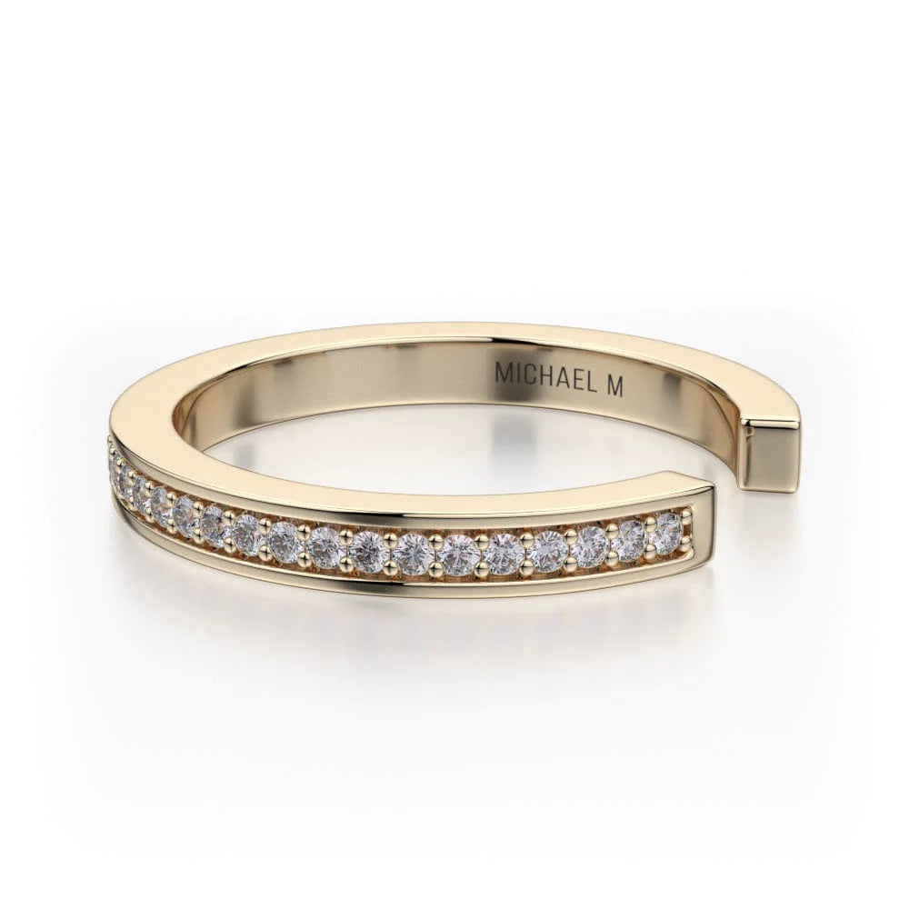MICHAEL M Fashion Rings Enso Classic Diamond Band