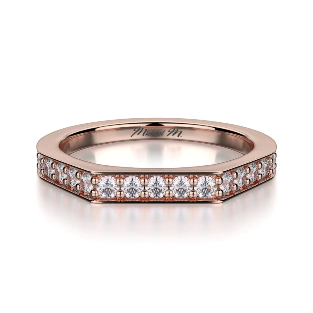 MICHAEL M Wedding Bands 18K Rose Gold Wedding band R697B R697BRG