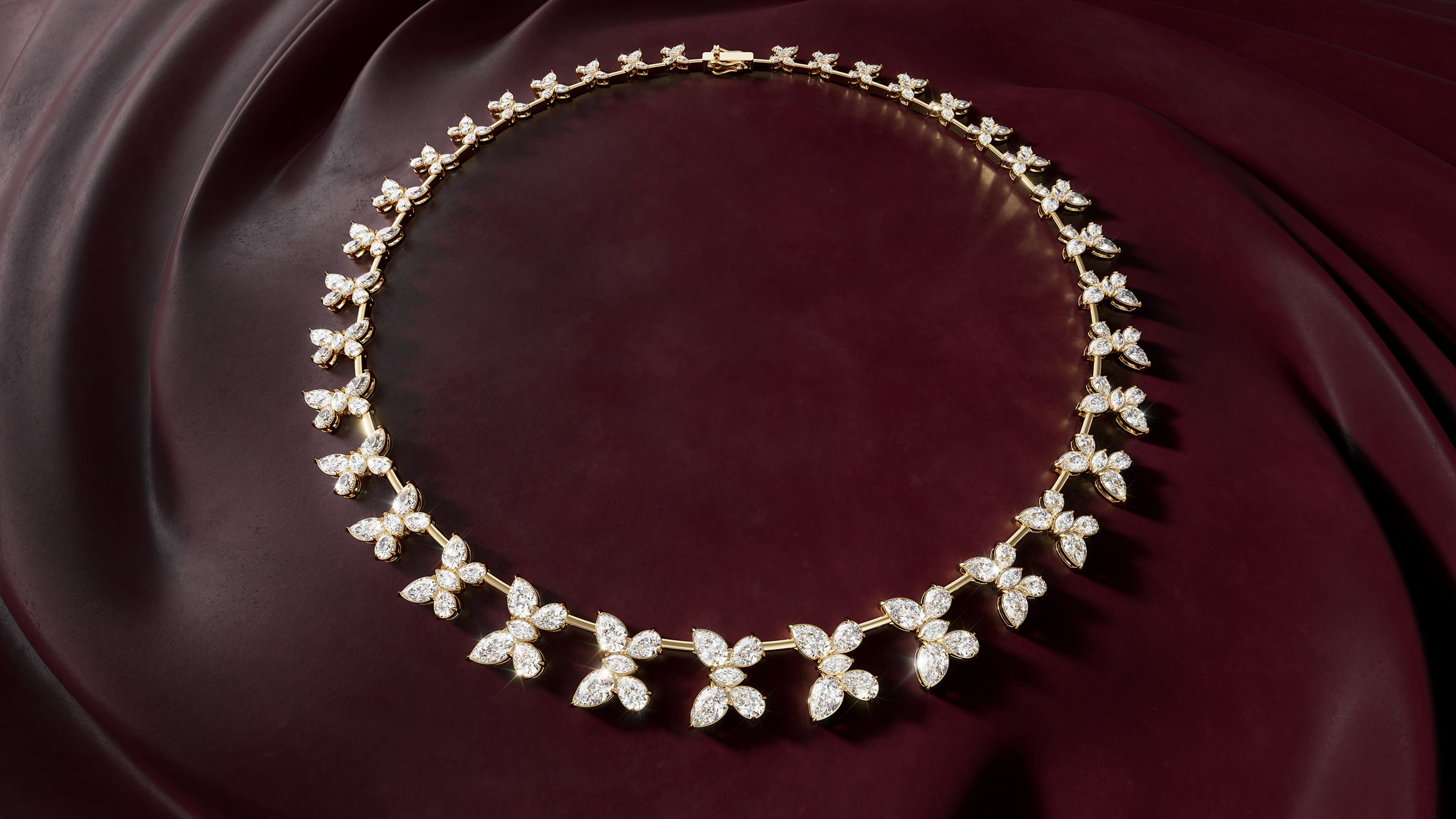 Mixed Shape Bezel Tennis Necklace | Michael M