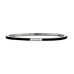 MICHAEL M Bracelet 14k White Gold / Black / Small Chroma Pavé Stacking Bracelet BR482BK-S