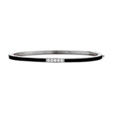 MICHAEL M Bracelet 14k White Gold / Black / Small Chroma Pavé Stacking Bracelet BR482BK-S