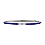 MICHAEL M Bracelet 14k White Gold / Blue / Small Chroma Pavé Stacking Bracelet BR482BL-S