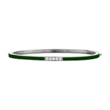 MICHAEL M Bracelet 14k White Gold / Green / Small Chroma Pavé Stacking Bracelet BR482GR-S