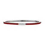 MICHAEL M Bracelet 14k White Gold / Magenta / Small Chroma Pavé Stacking Bracelet BR482MA-S