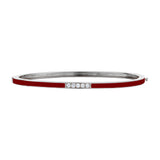 MICHAEL M Bracelet 14k White Gold / Magenta / Small Chroma Pavé Stacking Bracelet BR482MA-S