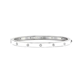 MICHAEL M Bracelet 14k White Gold / White / Small Chroma Extruded Bezel Bangle BR485WH-S