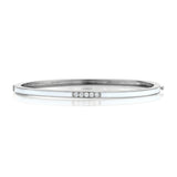 MICHAEL M Bracelet 14k White Gold / White / Small Chroma Pavé Stacking Bracelet BR482WH-S
