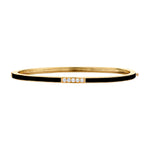 MICHAEL M Bracelet 14k Yellow Gold / Black / Small Chroma Pavé Stacking Bracelet BR482
