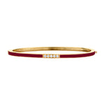 MICHAEL M Bracelet 14k Yellow Gold / Magenta / Small Chroma Pavé Stacking Bracelet BR482