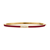 MICHAEL M Bracelet 14k Yellow Gold / Magenta / Small Chroma Pavé Stacking Bracelet BR482