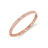 MICHAEL M Bracelet 18K Rose Gold / Small Orb Oval Split Pavé Bangle BR606PV-S