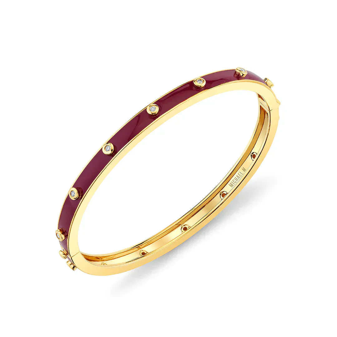 MICHAEL M Bracelet Chroma Extruded Bezel Bangle