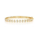 MICHAEL M Bracelet Montage Mixed-Cut Pave Bar Bangle