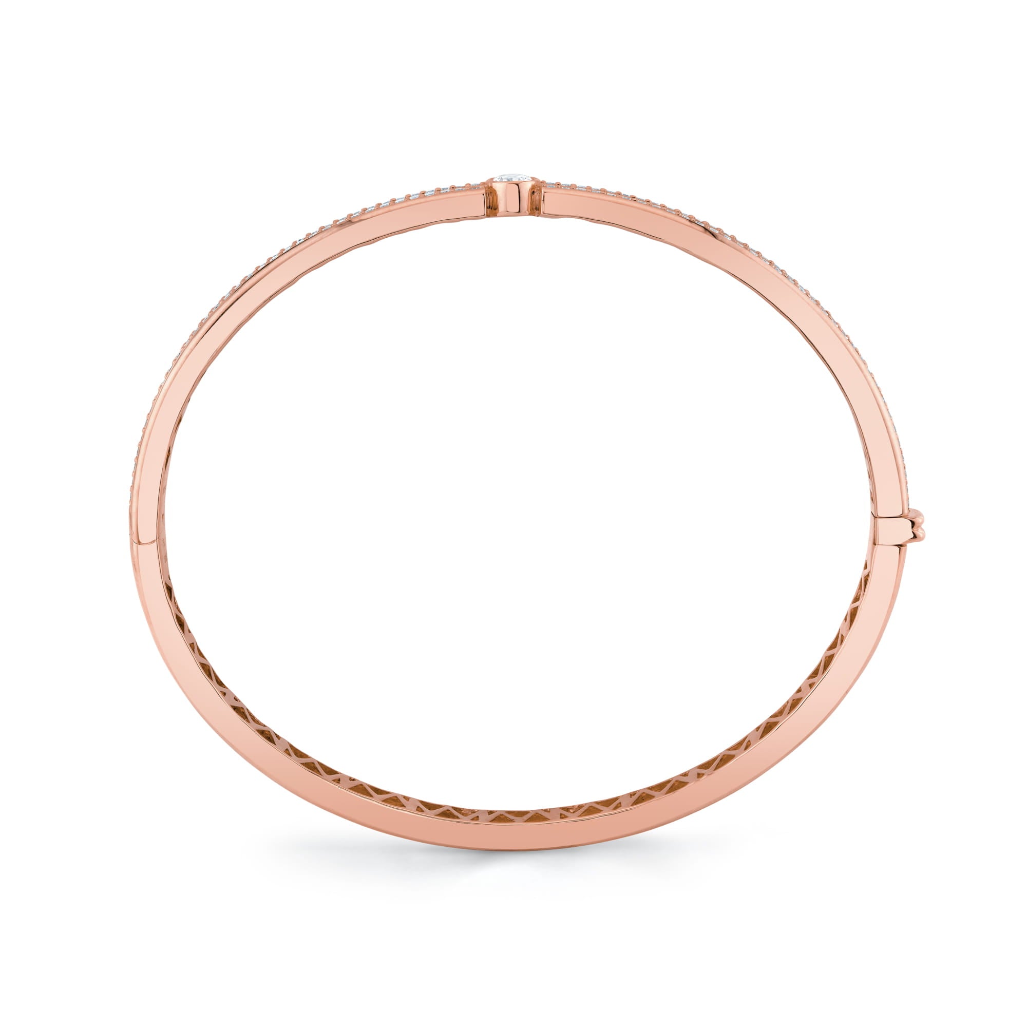 MICHAEL M Bracelet Orb Oval Split Pavé Bangle