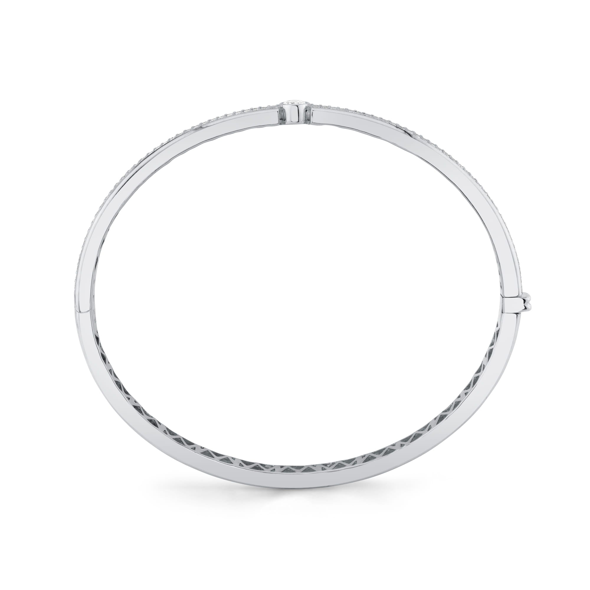 MICHAEL M Bracelet Orb Oval Split Pavé Bangle