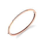 MICHAEL M Bracelets 14K Rose Gold / Small Chroma Gold Extended Pavé Stacking Bracelet BR482L-PV