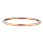 MICHAEL M Bracelets 14K Rose Gold / Small Chroma Gold Pavé Stacking Bracelet BR482S-HP