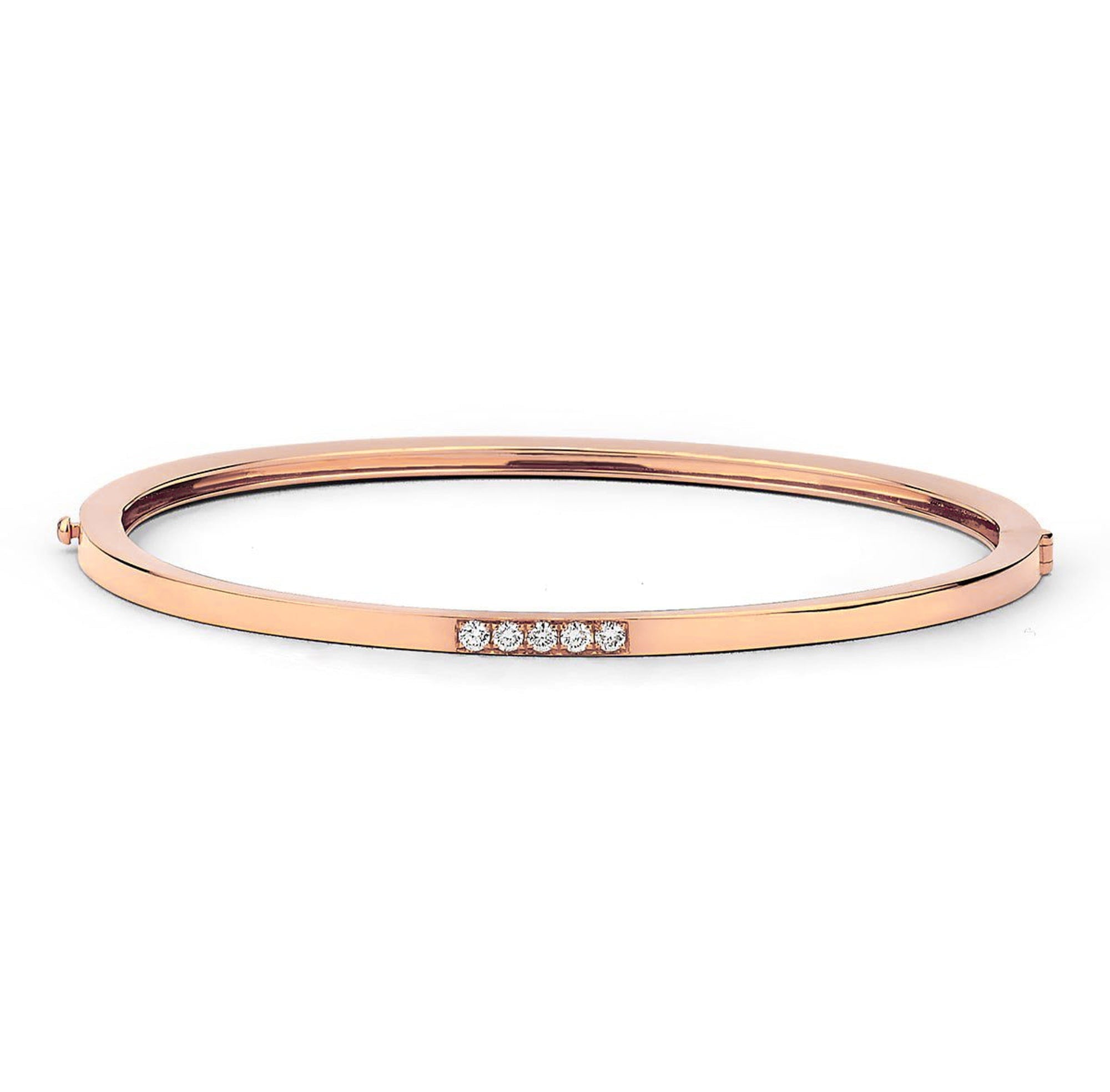 MICHAEL M Bracelets 14K Rose Gold / Small Chroma Gold Pavé Stacking Bracelet BR482S-HP
