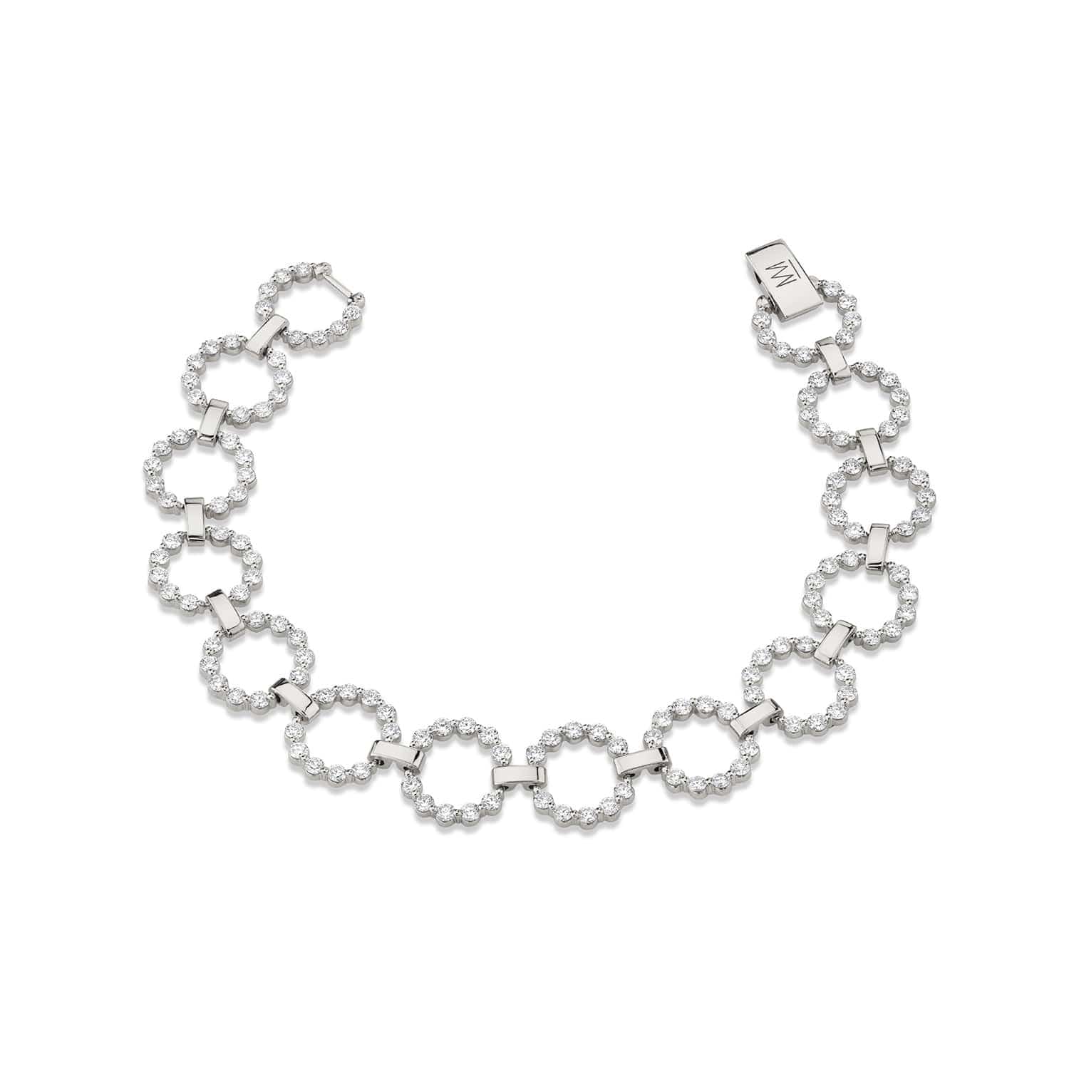 MICHAEL M Bracelets 14K White Gold / 6.5" Cloud Infinity Bracelet BR381-6.5