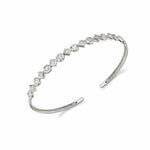 MICHAEL M Bracelets 14K White Gold Bezel Mixed Shape Cuff Bracelet BR419