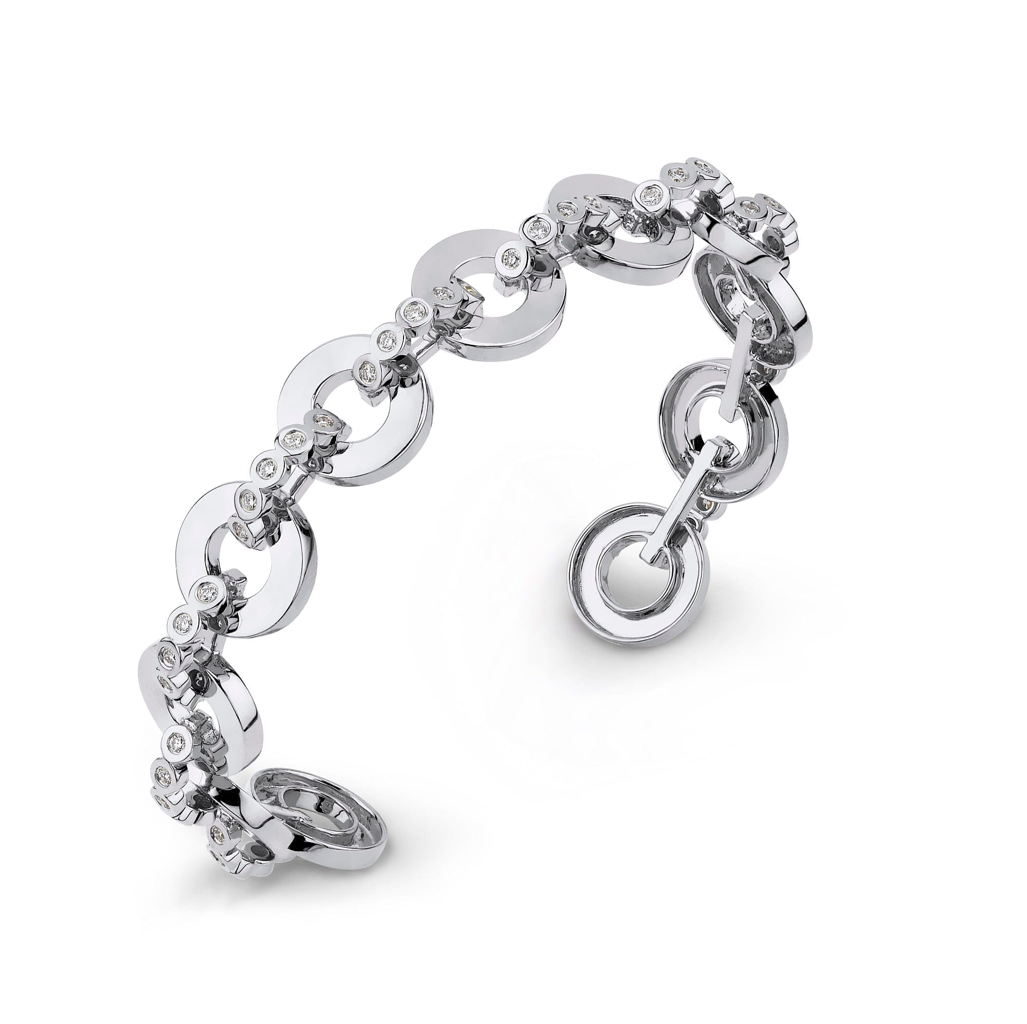 MICHAEL M Bracelets 14K White Gold / Medium Chroma Gold Arch Cuff BR495M-HP
