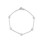 MICHAEL M Bracelets 14K White Gold Signature Station Bracelet BR437