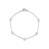 MICHAEL M Bracelets 14K White Gold Signature Station Bracelet BR437