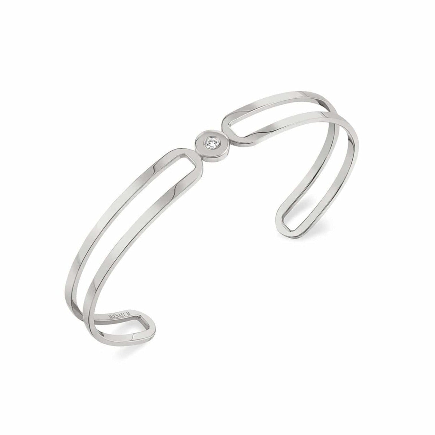 MICHAEL M Bracelets 14K White Gold / Small Alignment Cuff BR359S