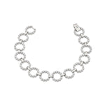 MICHAEL M Bracelets 14K White Gold / Small Cloud Infinity Bracelet BR381