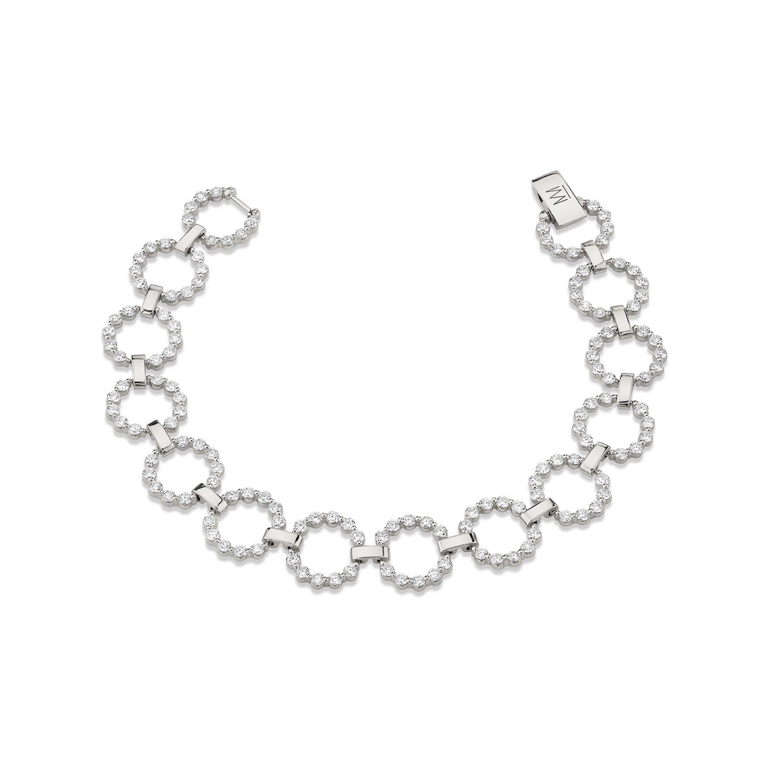 MICHAEL M Bracelets 14K White Gold / Small Cloud Infinity Bracelet BR381