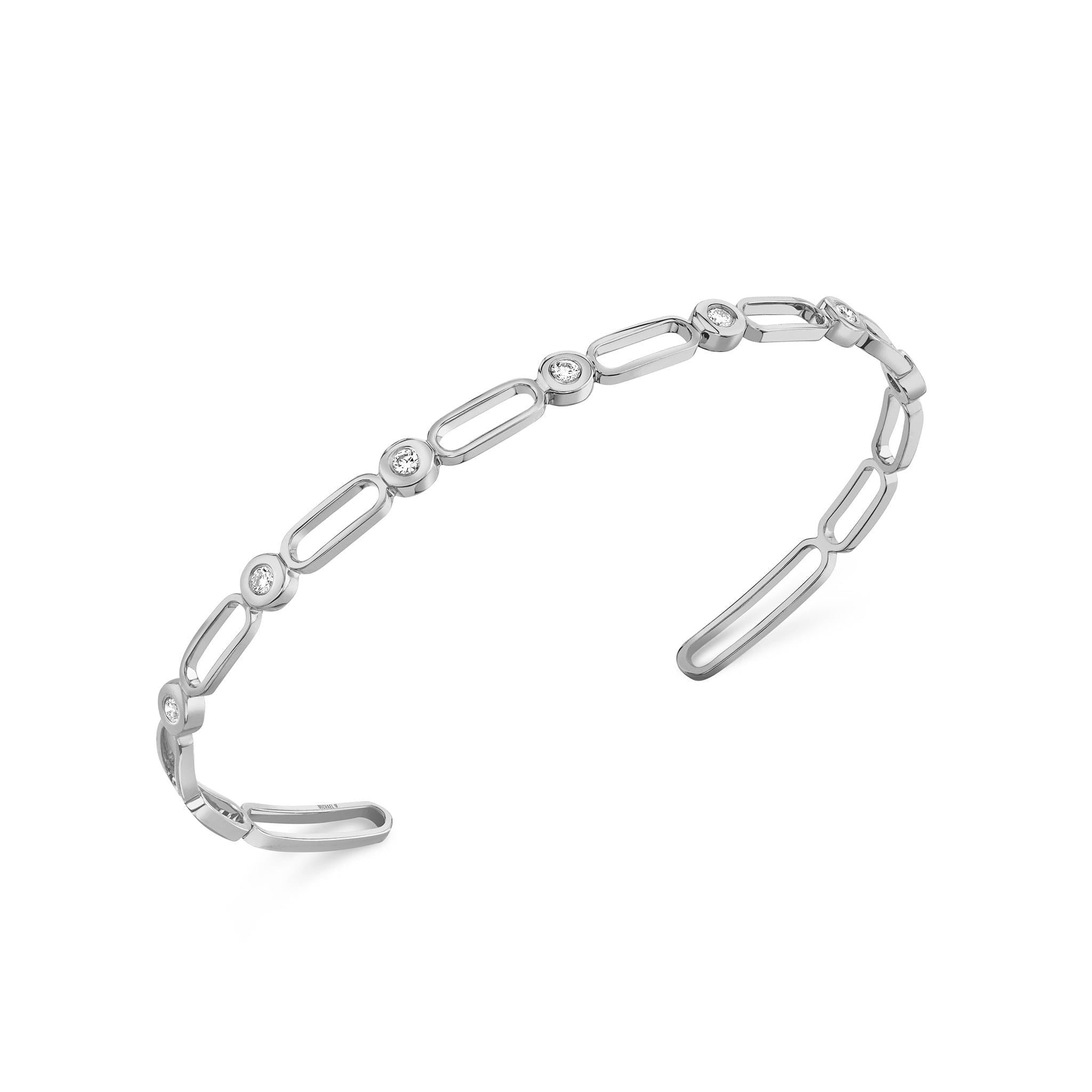 MICHAEL M Bracelets 14K White Gold / Small Connection Cuff BR358