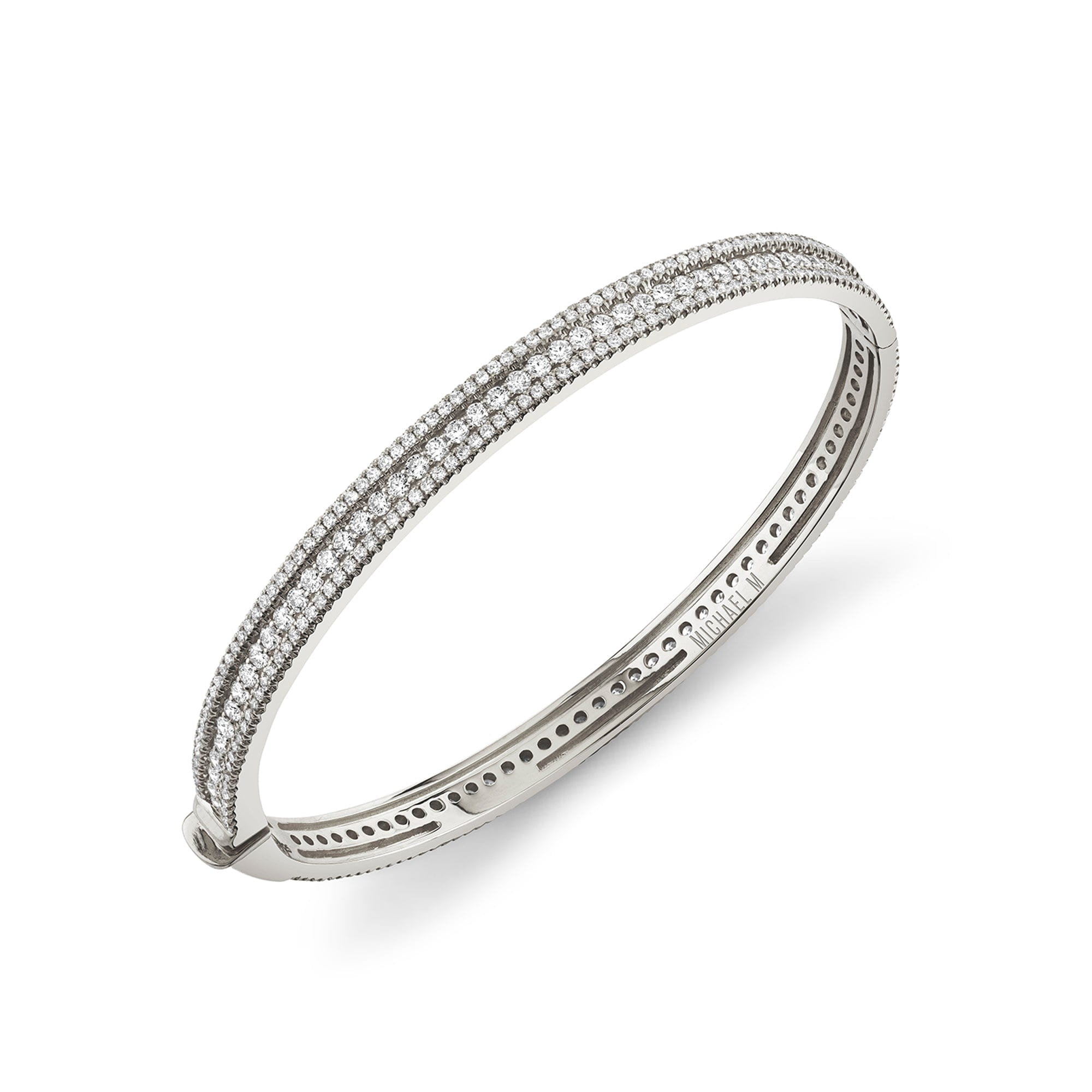 MICHAEL M Bracelets 14K White Gold / Small Europa Bangle BR447S-14KWG