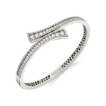MICHAEL M Bracelets 14K White Gold / Small Europa Bypass Cuff BR401S