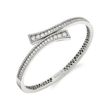 MICHAEL M Bracelets 14K White Gold / Small Europa Bypass Cuff BR401S