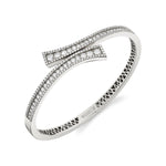 MICHAEL M Bracelets 14K White Gold / Small Europa Bypass Cuff BR401S-14KWG