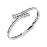 MICHAEL M Bracelets 14K White Gold / Small Europa Bypass Cuff BR401S-14KWG
