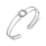 MICHAEL M Bracelets 14K White Gold / Small Hex Dagger Cuff BR514S